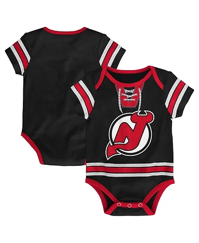 Outerstuff Baby Boys and Girls Black New Jersey Devils Hockey Jersey Bodysuit