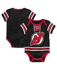 Outerstuff Baby Boys and Girls Black New Jersey Devils Hockey Jersey Bodysuit