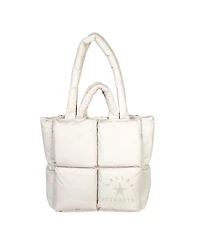 Logo Brands Tan Dallas Cowboys Puff Tote Handbag