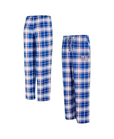 Concepts Sport Women's Royal New York Giants Ashford Plaid Knit Pants
