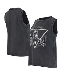 Concepts Sport Women's Charcoal Michigan State Spartans Distressed Market French Terry Tank Top