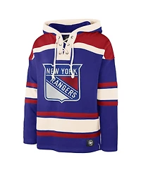 '47 Brand Men's Artemi Panarin Royal New York Rangers Big Tall Lace-up Pullover Hoodie