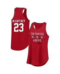 Fanatics Women's Christian McCaffrey Scarlet San Francisco 49ers Plus Name Number Tank Top