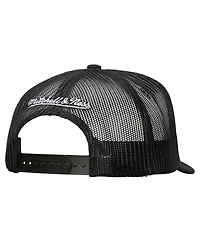 Mitchell & Ness Men's White/Black Los Angeles Kings Gridlock Trucker Adjustable Hat