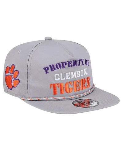 New Era Men's Gray Clemson Tigers Golfer Vintage Adjustable Hat