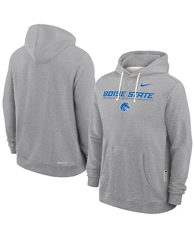 Nike Men's Heather Gray Boise State Broncos 2025 Sideline Performance Pullover Hoodie