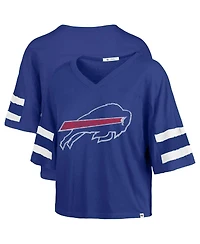 '47 Brand Women's Royal Buffalo Bills Premier Scout Cropped V-Neck T-Shirt