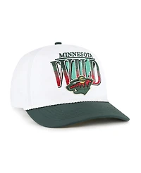 '47 Brand Men's White/Green Minnesota Wild Tribute Hitch Adjustable Hat