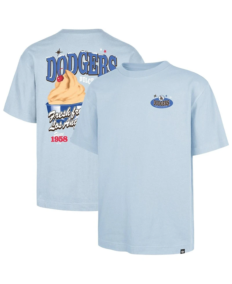 '47 Brand Men's Light Blue Los Angeles Dodgers Ice Cream Parlor Foundation T-Shirt