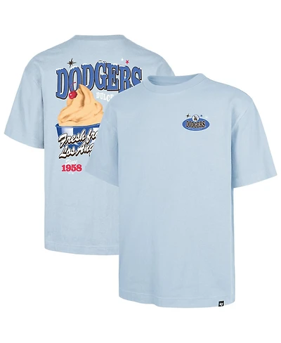 '47 Brand Men's Light Blue Los Angeles Dodgers Ice Cream Parlor Foundation T-Shirt