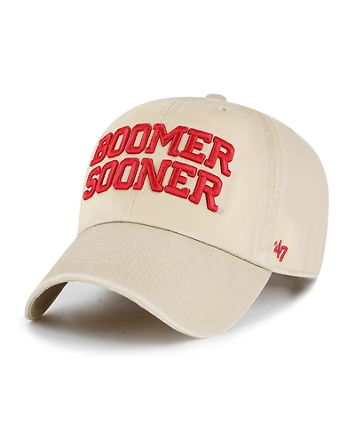 '47 Brand Men's Tan Oklahoma Sooners Clean Up Adjustable Hat