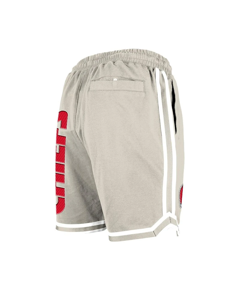 New Era Men's Light Beige Kansas City Chiefs Stone Multi Patch Shorts