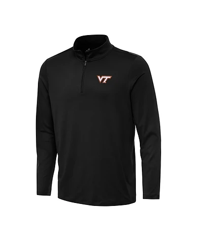 Antigua Men's Black Virginia Tech Hokies Reprocess Quarter-Zip Sweatshirt
