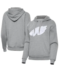 Antigua Women's Heather Gray Philadelphia Eagles Victory Pullover Hoodie