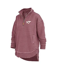 Pressbox Women's Maroon Virginia Tech Hokies Northfork Sojourn Poncho Quarter-Zip Sweatshirt