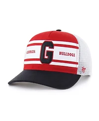 '47 Brand Big Boys and Girls Red/Black Georgia Bulldogs Super Stripe Hitch Adjustable Trucker Hat