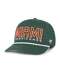 '47 Brand Big Boys and Girls Green Miami Hurricanes Byline Hitch Adjustable Hat