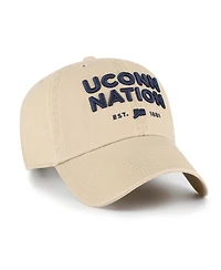 '47 Brand Men's Khaki UConn Huskies Clean Up Adjustable Hat