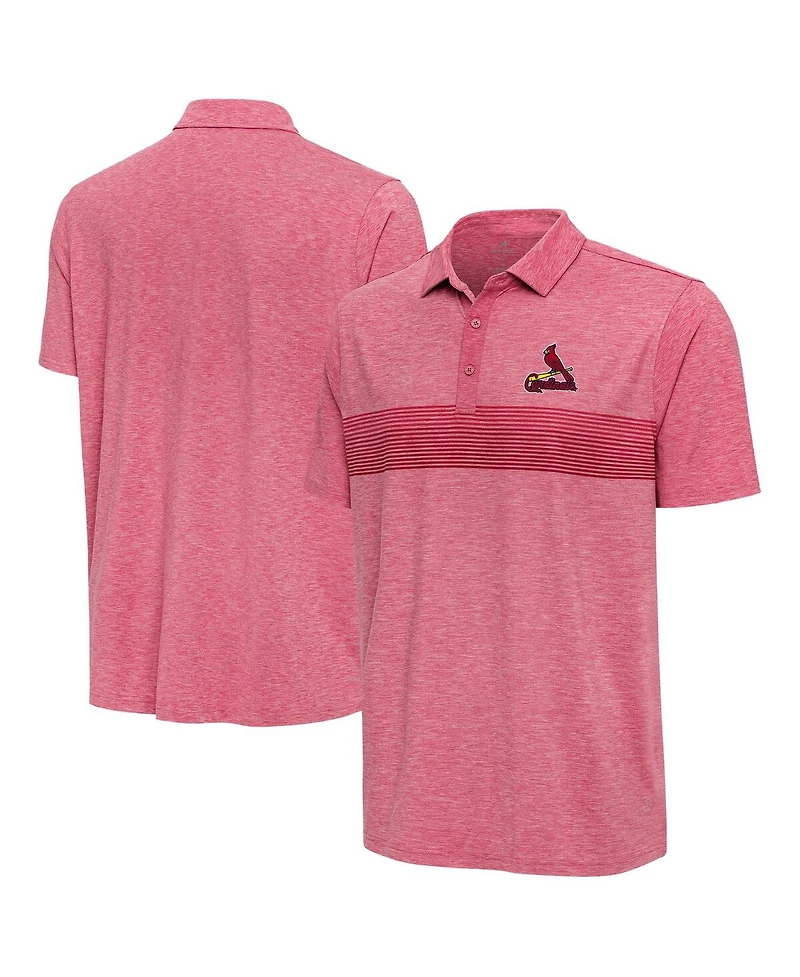 Antigua Men's Heather Red St. Louis Cardinals Dashing Polo Shirt