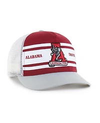 '47 Brand Big Boys and Girls Crimson/Gray Alabama Crimson Tide Super Stripe Hitch Adjustable Trucker Hat