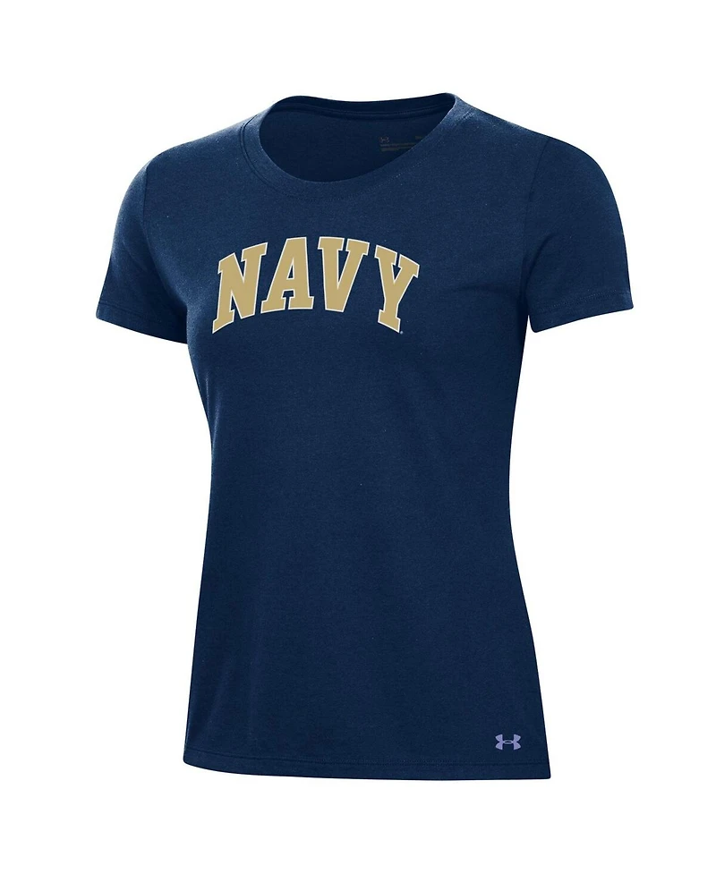 Under Armour Women's Navy Midshipmen Essentials 2-Hit Performance T-Shirt