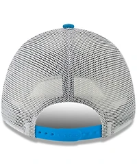 New Era Men's Powder Blue Los Angeles Chargers Charger Power A-Frame 9FORTY Trucker Adjustable Hat