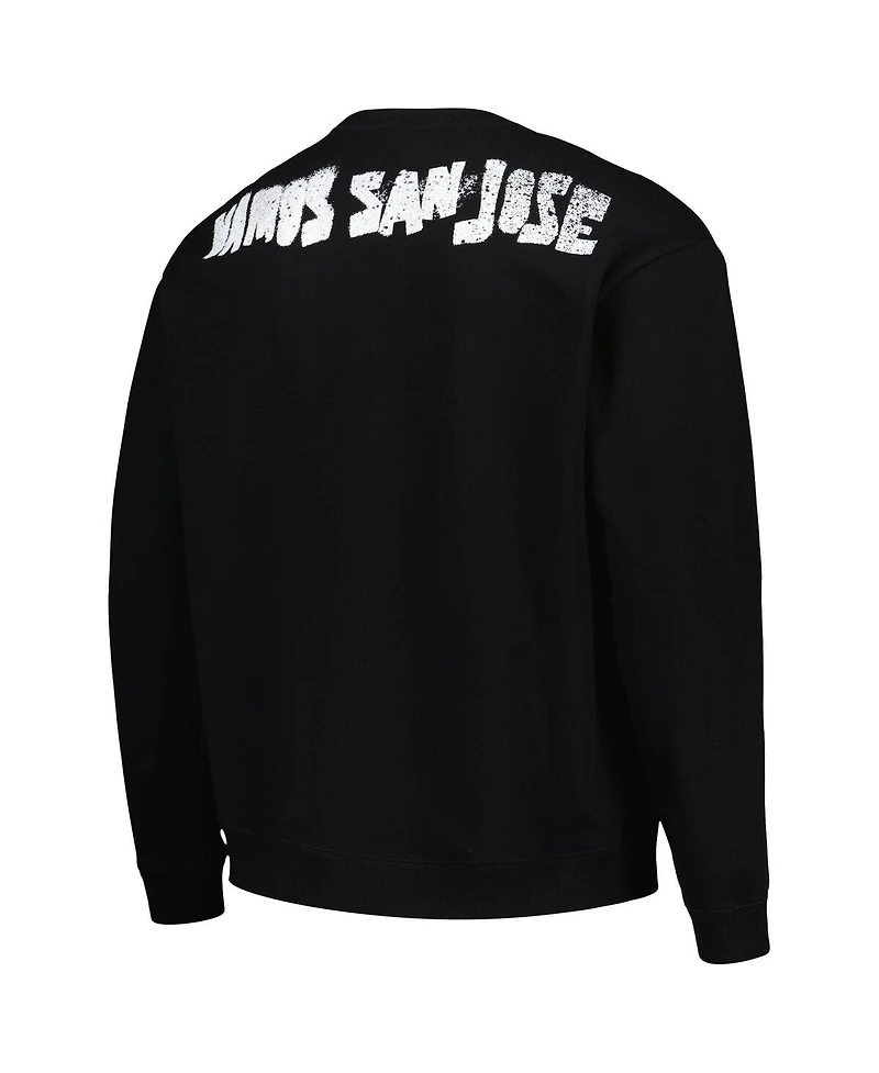 The Wild Collective Men's Black San Jose Earthquakes Pullover Sweatshirt