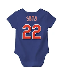 Nike Newborn Juan Soto Royal New York Mets Name Number Fuse Bodysuit