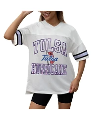 Gameday Couture Women's White Tulsa Golden Hurricane Iconic Oversized Fashion Jersey