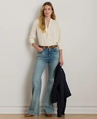 Lauren Ralph Petite High-Rise Wide-Leg Jeans