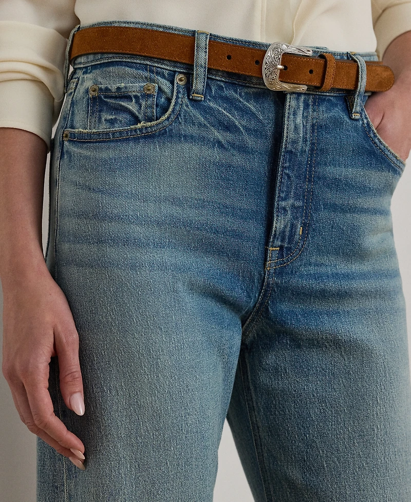 Lauren Ralph Petite High-Rise Wide-Leg Jeans