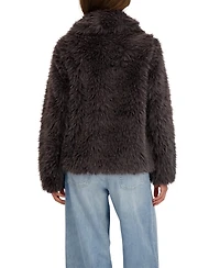 Sebby Collection Women's Long Hair Faux Fur Jacket
