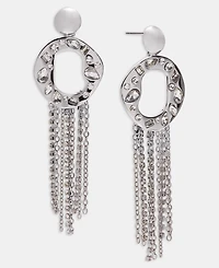 I.n.c. International Concepts Crystal Circle & Fringe Statement Earrings, Macy's Exclusive
