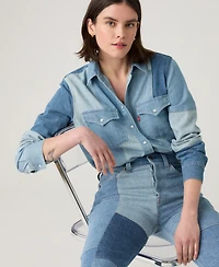 Levi's Women's Patchwork Iconic Western Button-Up Shirt