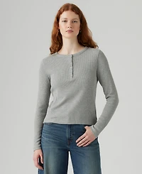 Levi's Women's Dana Henley Long Sleeve Top