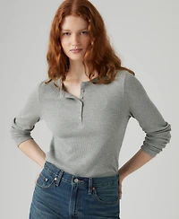 Levi's Women's Dana Henley Long Sleeve Top
