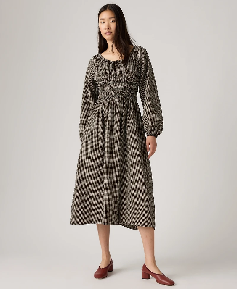 Levi's Women's Fleur Tess Smocked Boho Dress