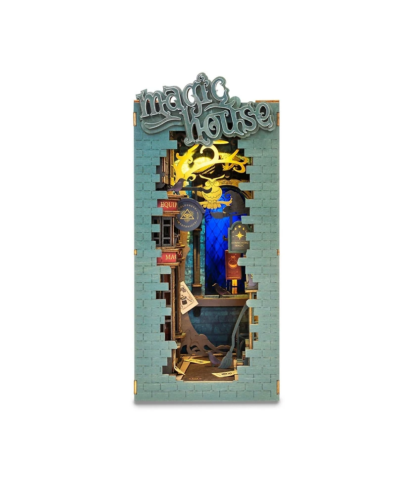 Robotime 3D Jigsaw Puzzle Wooden Model Building Kit Magic House Diy, Multicolored, 7.09"4.33"9.45"