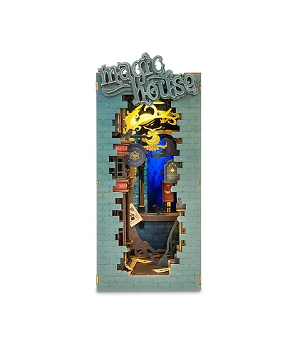 Robotime 3D Jigsaw Puzzle Wooden Model Building Kit Magic House Diy, Multicolored, 7.09"4.33"9.45"