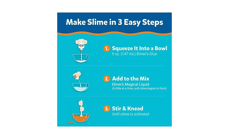 Elmer's Liquid School Glue, Clear Glue, Washable, Great for Making Slime, 5 Ounces, Pack of 3