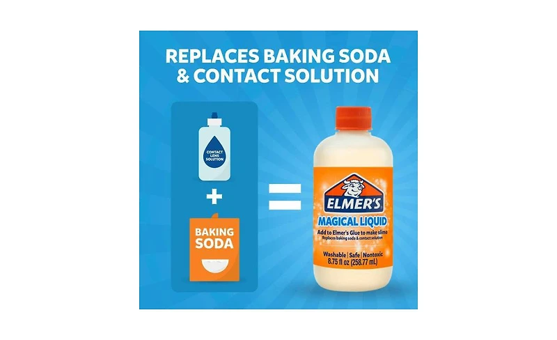 Elmer's Slime Kit Combo: Magical Liquid Slime Activator (8.75 Fl Oz) & Washable School Glue (7.625 Fl Oz) Perfect for Diy Slime Making
