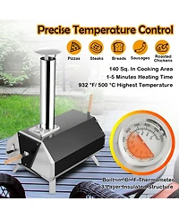 Costway Outdoor Pizza Oven Machine 12'' Pizza Grill Maker Portable with Foldable legs