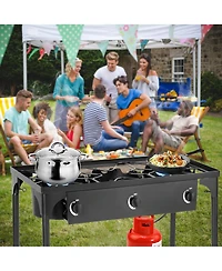 Portable Propane 225,000-btu 3 Burner Gas Cooker Outdoor Camp Stove Bbq