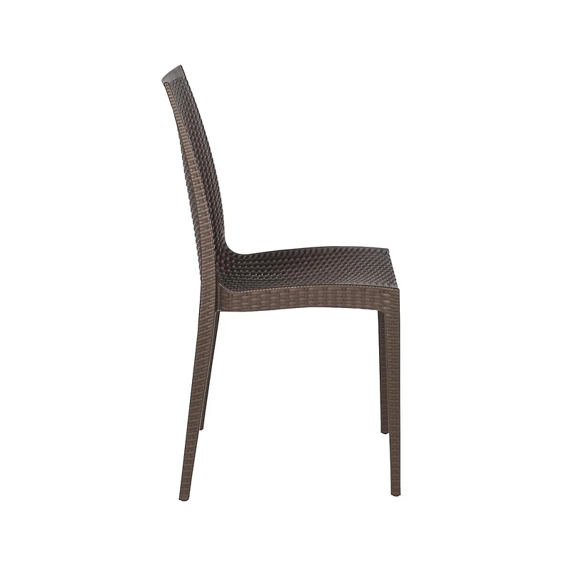 LeisureMod Mace Mid-Century 5-Piece Outdoor Dining Set