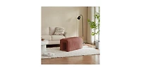 Aostirmotor 17 in. Storage Bench Pet Supplies Corduroy Bench Cat's nest to hide in Brown
