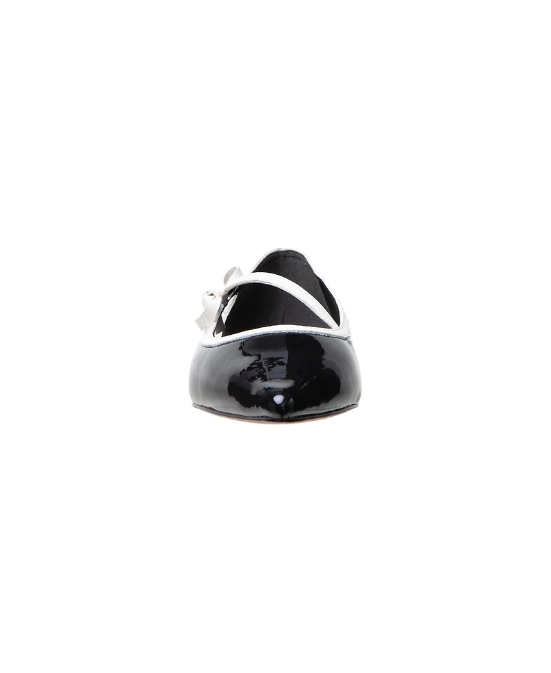 Linea Paolo Nuri | Patent Leather Asymetric Bow Skimmers