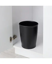 iDesign Round Plastic Bathroom Trash Cans - Set of 2 - Black - Made in Usa