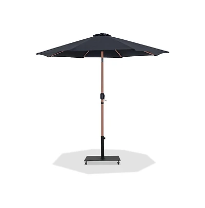 Meridian Furniture Fiji Fabric / Matte Aluminum Patio Umbrella with Base Sets