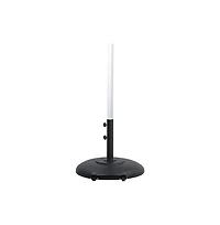 Meridian Furniture Amalfi Black With Cream Piping / Matte Black Metal Patio Umbrella with Base Sets