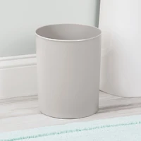 iDesign Small Round Plastic Bathroom Trash Can